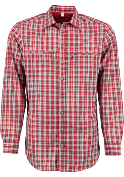 Tom Collins atmungsaktives Outdoorhemd- Funktions- Wanderhemd rot Regular Fit TH-0402