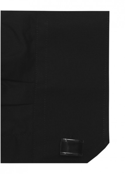 HUBER Elegantes Hemd schwarz verdeckte Leiste +Krawatte+Tuch Regular Fit HU-5082